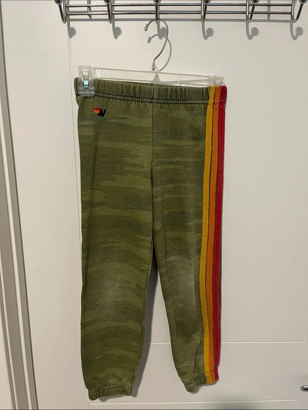 Aviator Nation Camouflage Side Striped Sweatpants Athletic Loungewear Comfy Cozy